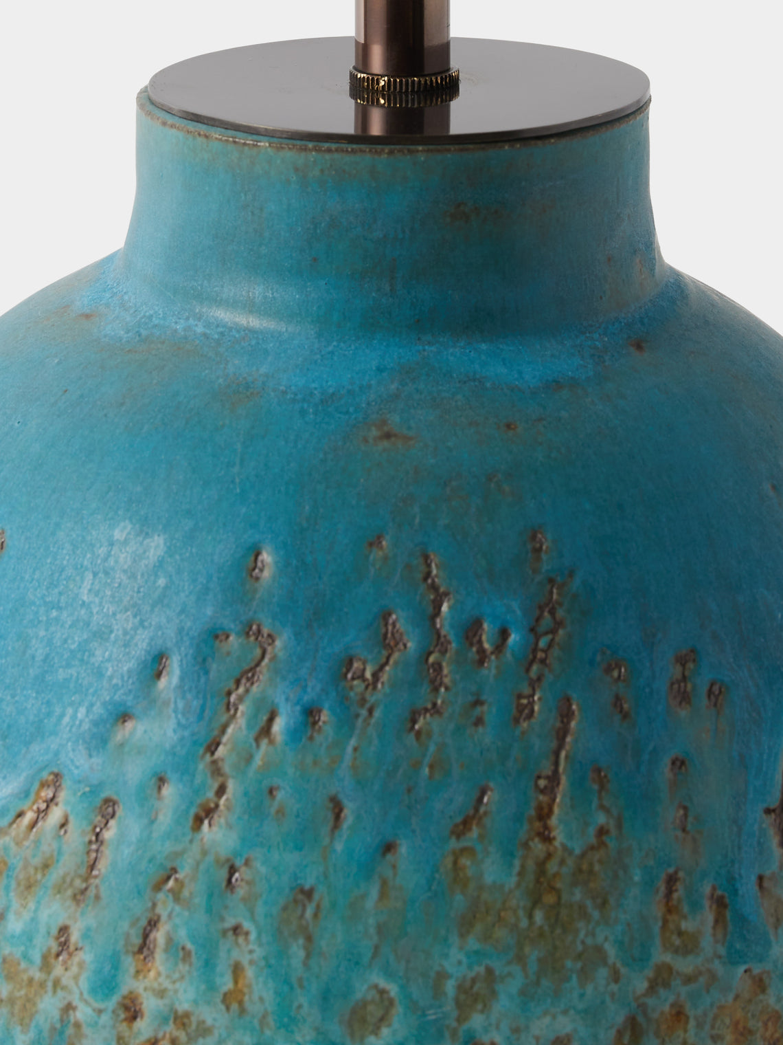 Peter Speliopoulos Projects - Hand-Glazed Stoneware Table Lamp - Blue - ABASK