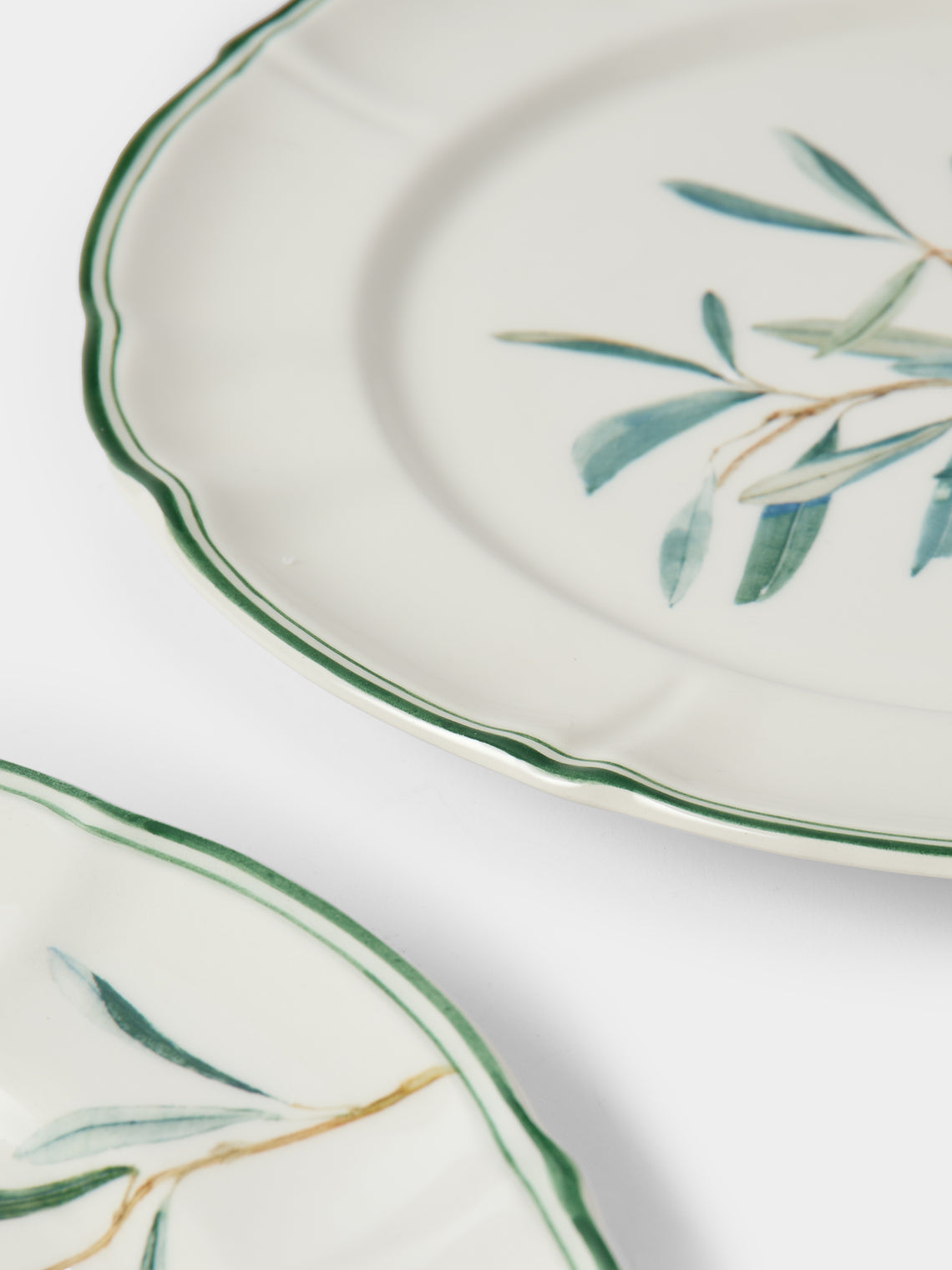 Laboratorio Paravicini - | Set of 6 | Ulivi Ceramic Dinner Plates (10in/26cm) - Green - ABASK