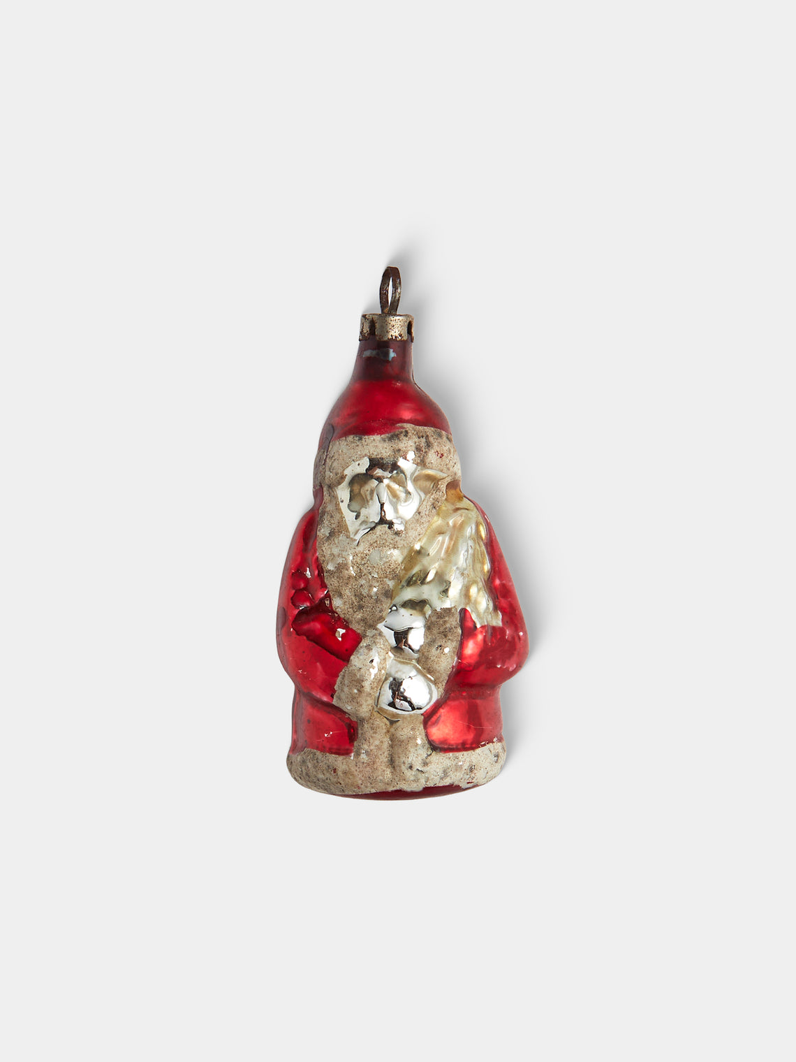 Antique and Vintage - Early-20th-Century Father Christmas Glass Baubles (Set of 6) - Red - ABASK