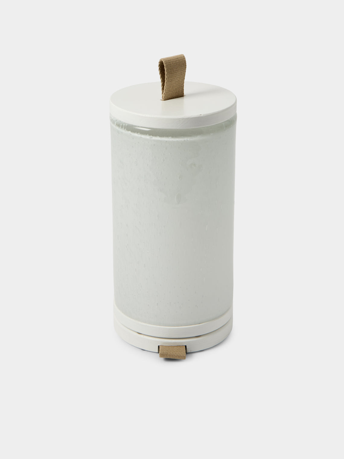 Wannes Antwerp - Antoine Paris Hand-Blown Glass and Rubberwood Portable Lamp - White - ABASK - 