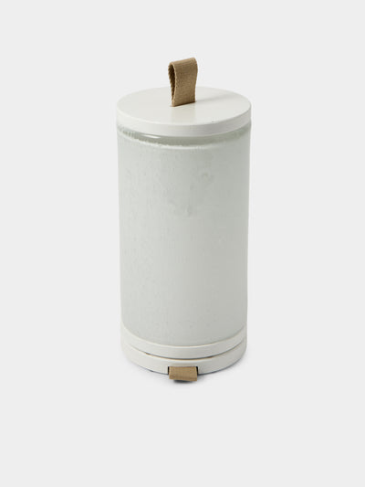 Wannes Antwerp - Antoine Paris Hand-Blown Glass and Rubberwood Portable Lamp - White - ABASK - 