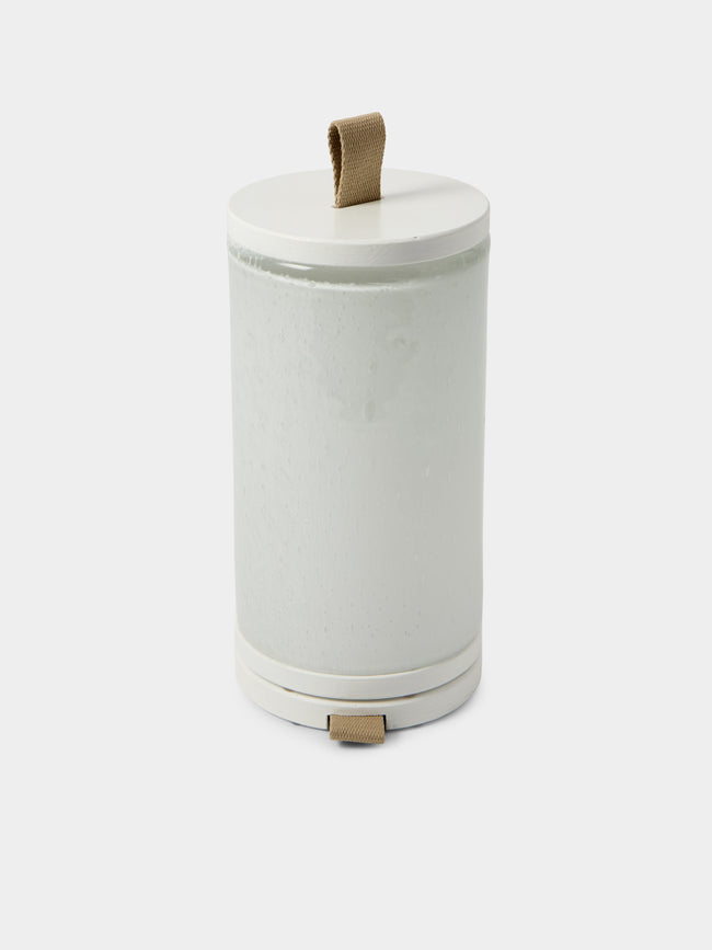 Wannes Antwerp - Antoine Paris Hand-Blown Glass and Rubberwood Portable Lamp - White - ABASK - 