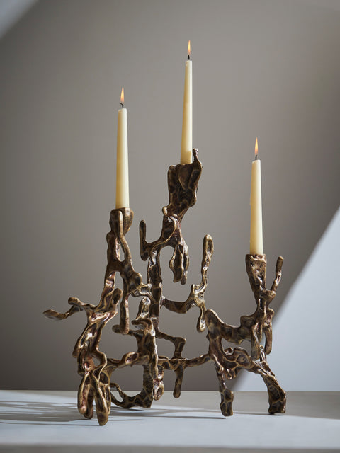 Viya - Harappa Brass Candelabra - Bronze - ABASK