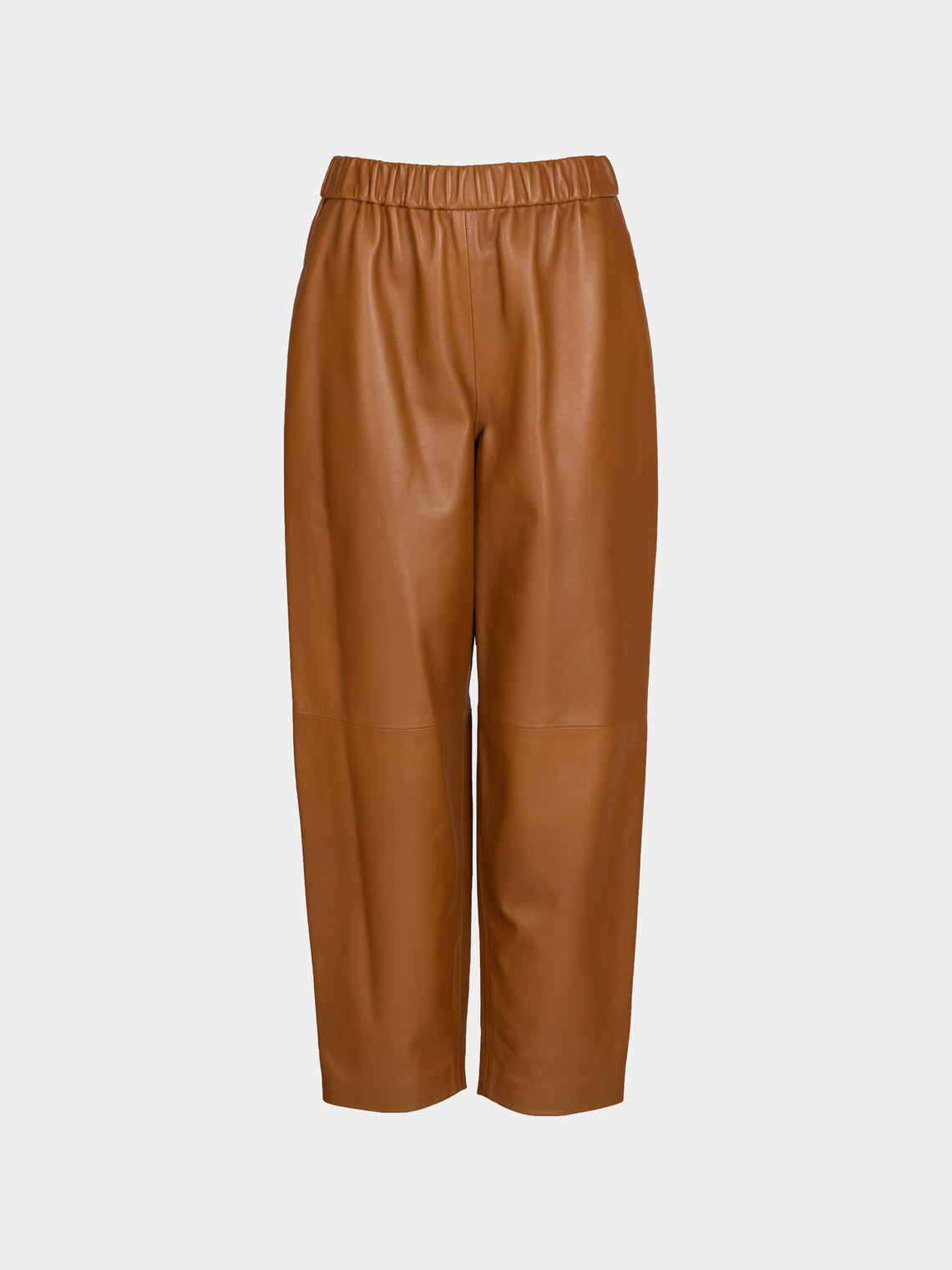 Dusan - Carrot Leather Trousers | Size: M - Tan - ABASK - 