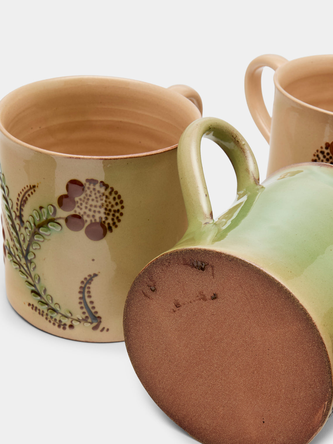 Poterie d’Évires - Flowers Hand-Painted Ceramic Mugs (Set of 6) - Multiple - ABASK