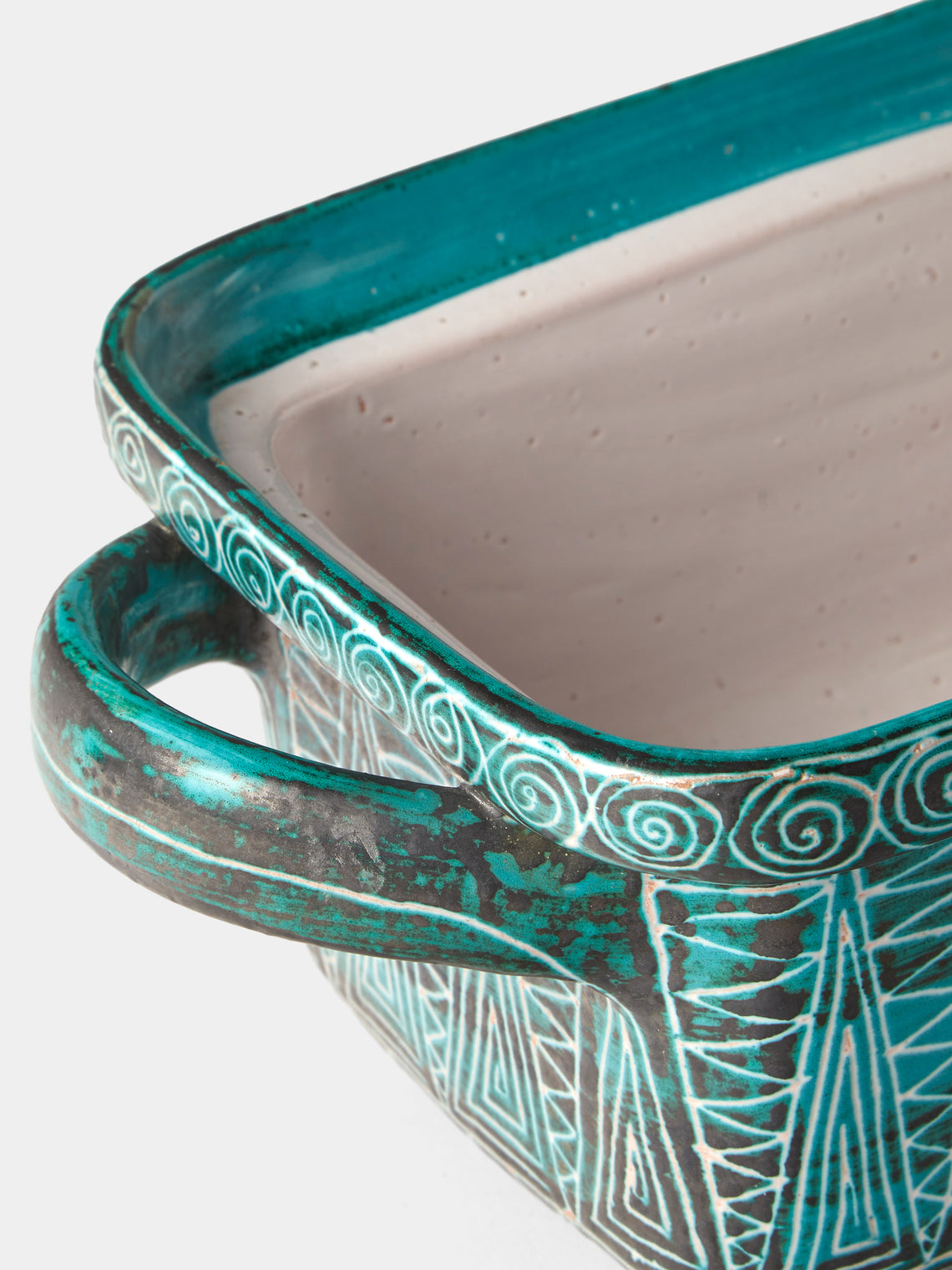 Antique and Vintage - 1950s Robert Picault Ceramic Handled Planter - Blue - ABASK