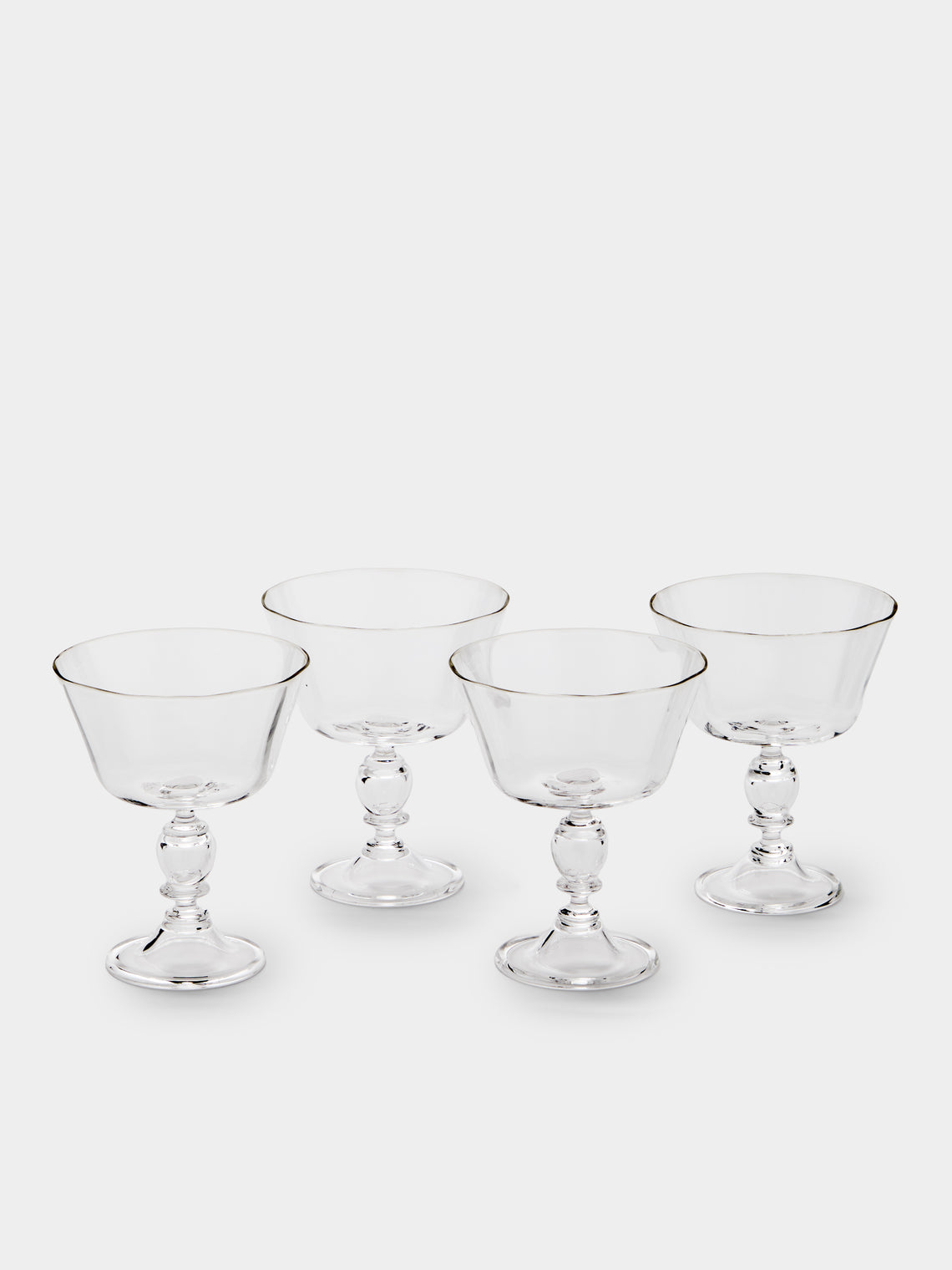 Akua Objects - Alban Crystal Champagne Coupes (Set of 4) - Clear - ABASK - 