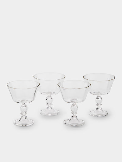 Akua Objects - Alban Crystal Champagne Coupes (Set of 4) - Clear - ABASK - 