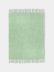 Lena Rewell - Handwoven Solid Mohair King-Size Blanket (118in/3m) - Green - ABASK - 