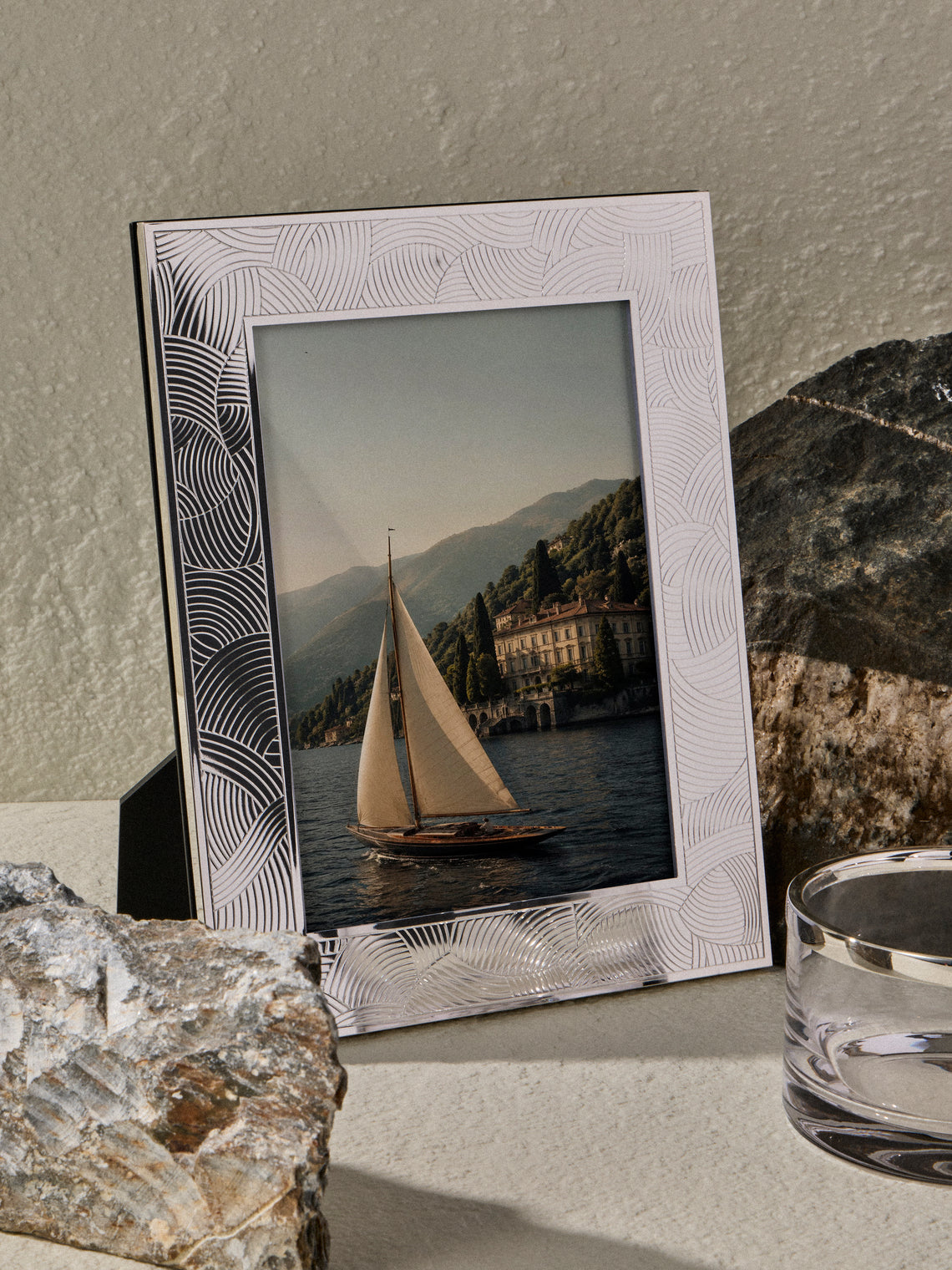 Ercuis - Arts Décoratifs Imari Silver-Plated Photo Frame (7in/18cm) - Silver - ABASK