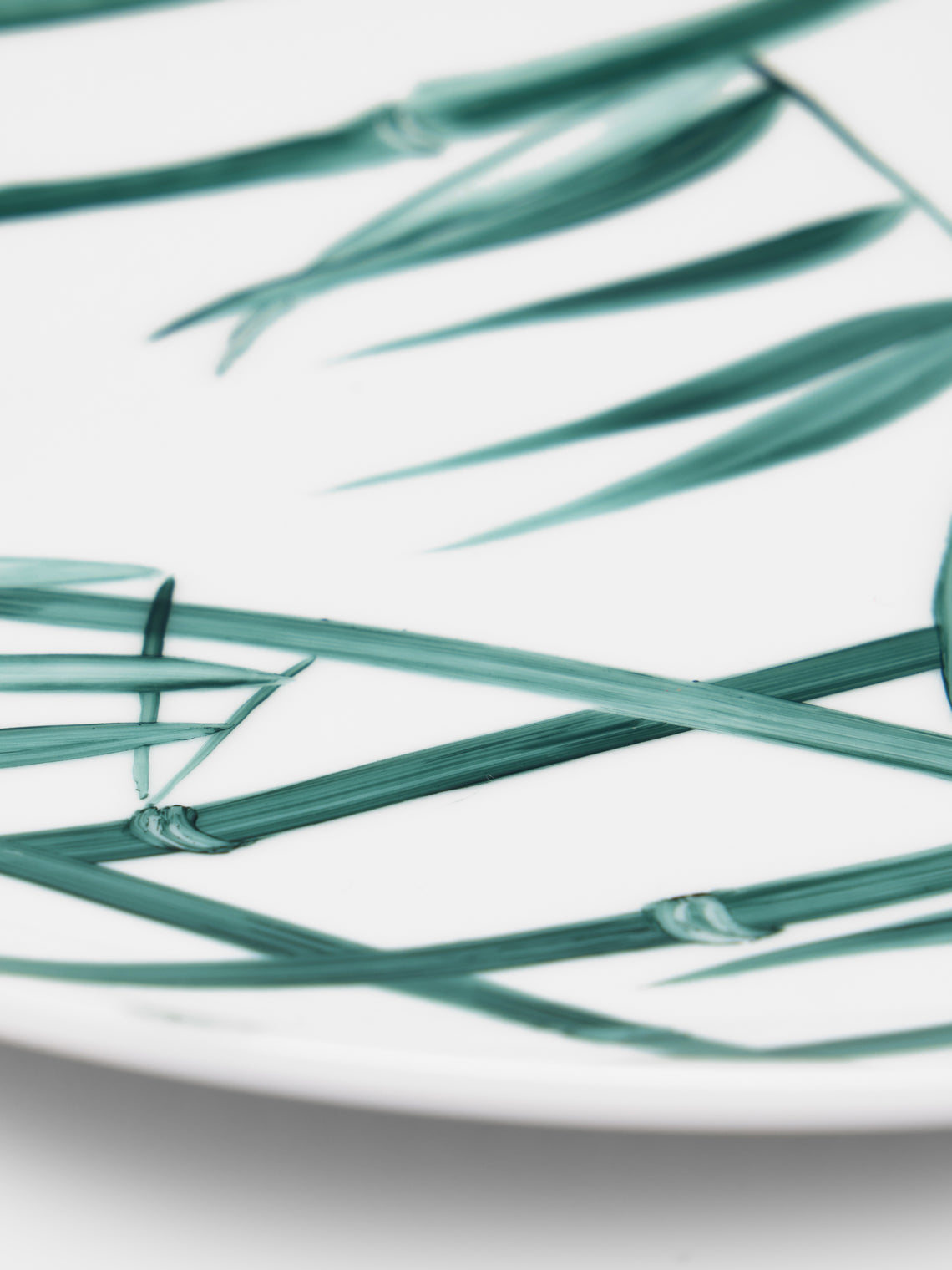 Marie Daage - Jardin d'Arashiyama Hand-Painted Porcelain Salad / Dessert Plate (8in/21cm) - White - ABASK