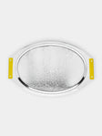 Zanetto - Ebony and Enamelled Silver-Plated Oval Bar Tray -  - ABASK - 