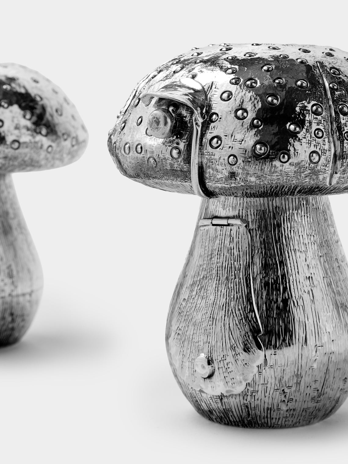 Milanese Silver - Mushroom Sterling Silver Salt and Pepper Shakers (Set of 2) - Silver - ABASK