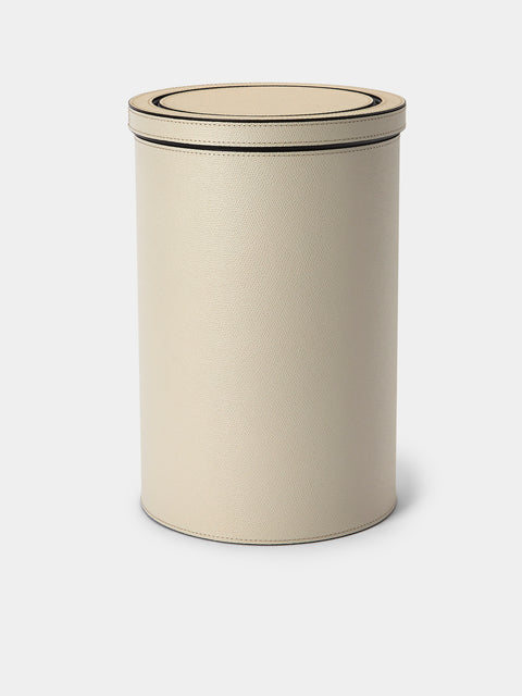 Pinetti - Leather Tilting Bin - Cream - ABASK - 