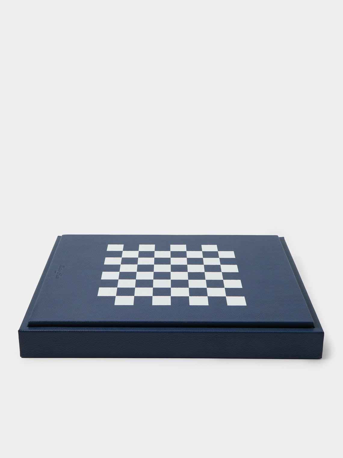 Hector Saxe - Leather Backgammon, Checkers, Chess and Dominoes Compendium - Blue - ABASK - 