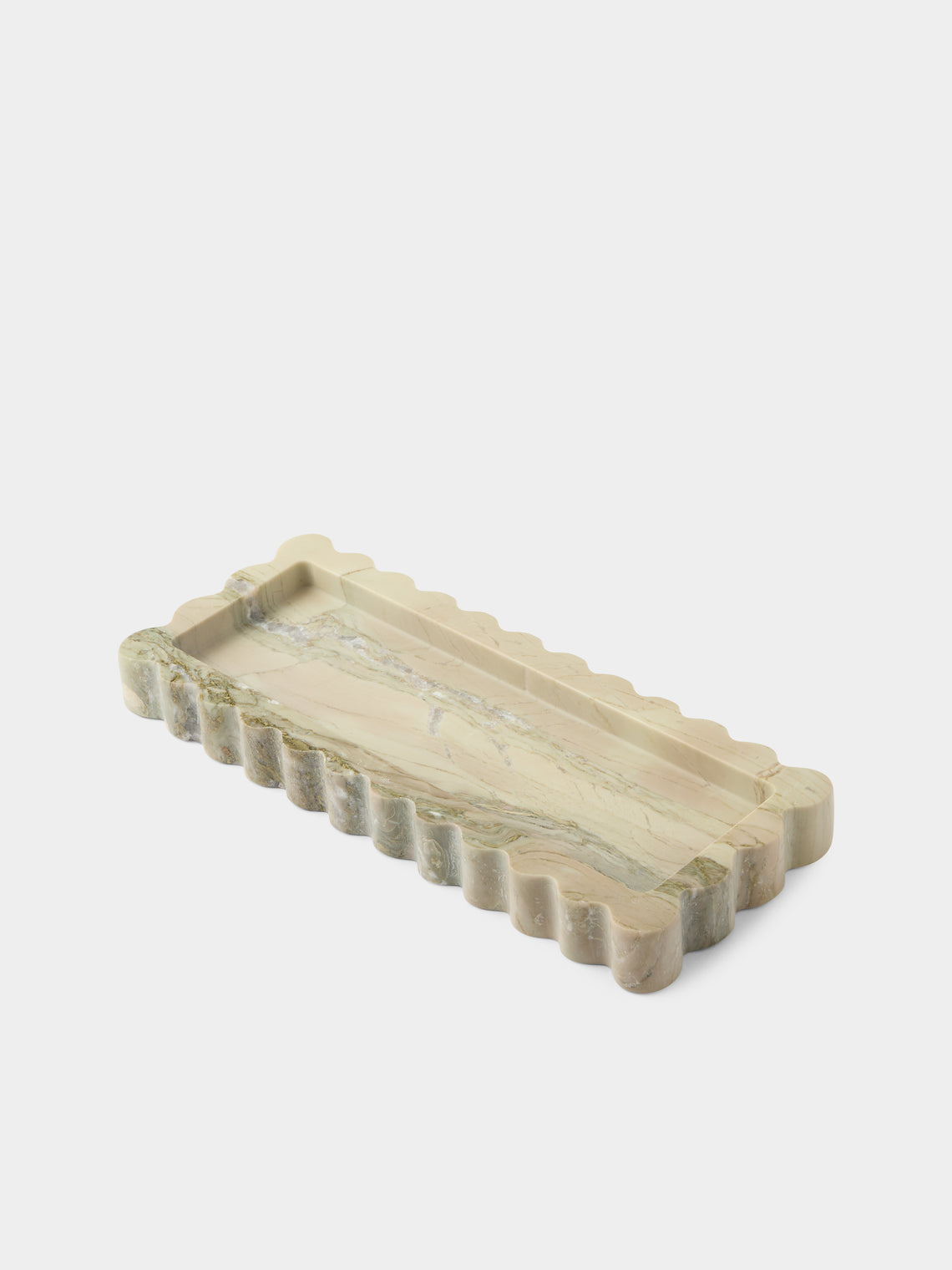 Anastasio Home - 512 Marble Tray (12in/30.5cm) - White - ABASK