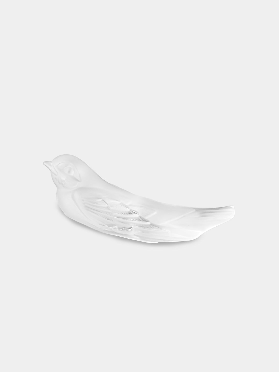 Lalique - | Set of 2 | Swallow Crystal Knife Rests - Clear - ABASK