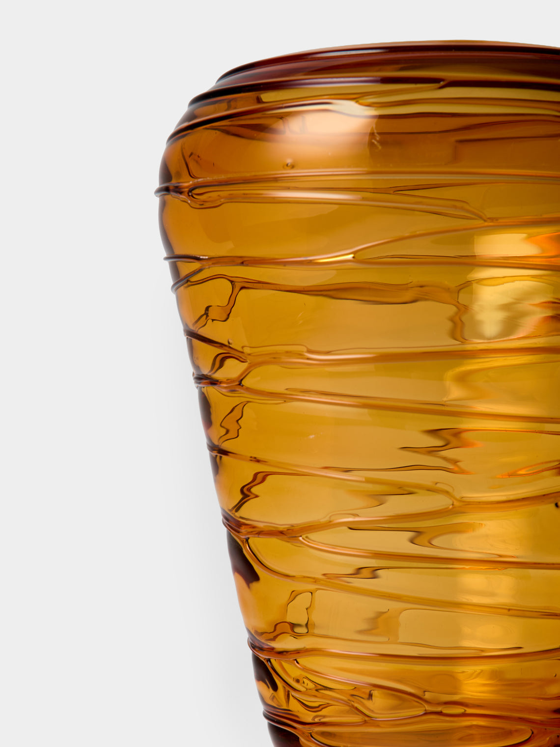 Antique and Vintage - Mid-Century Glass Vase - Orange - ABASK