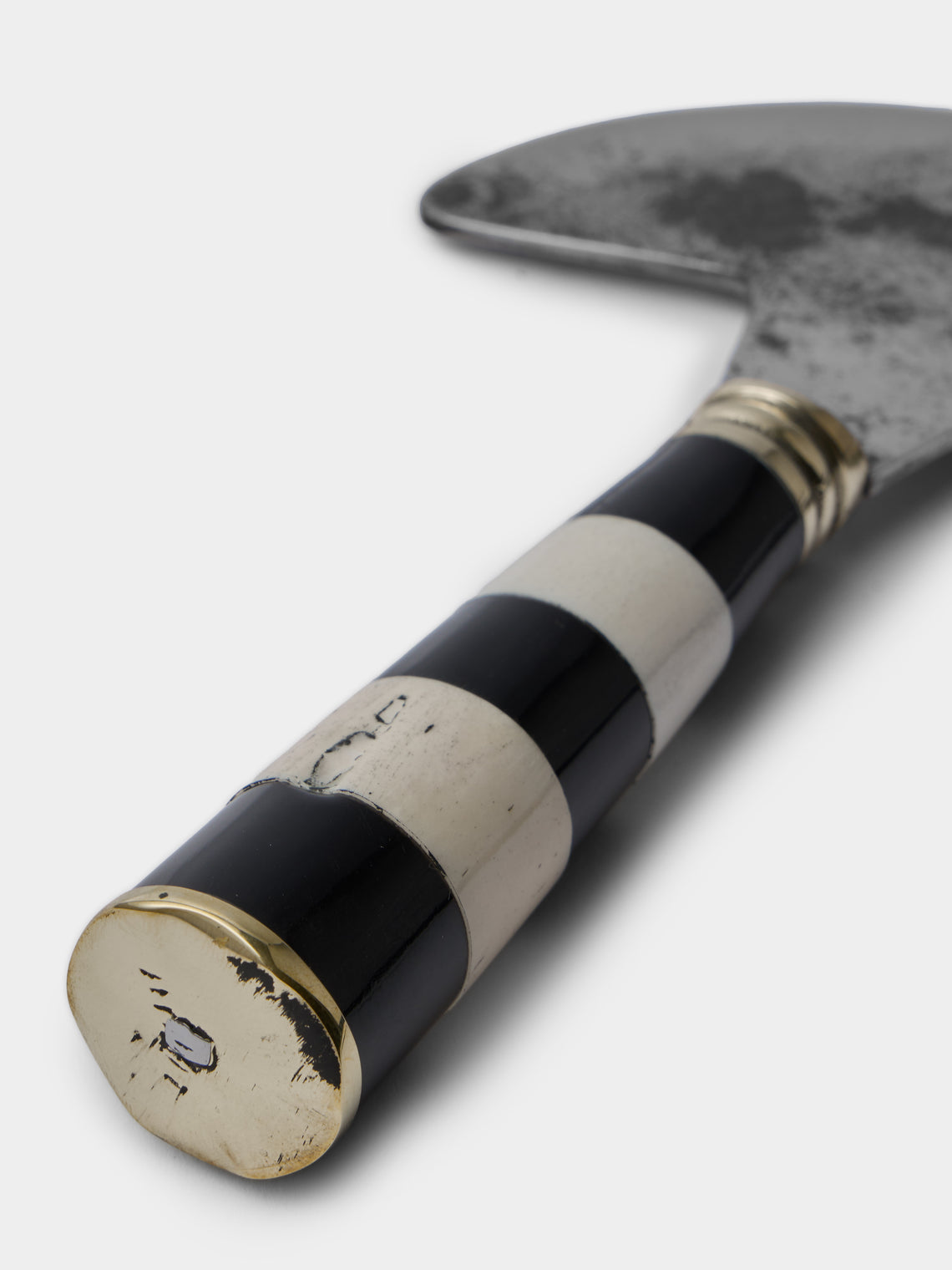 Poglia - Half Moon Horn and Bone Knife - Black - ABASK