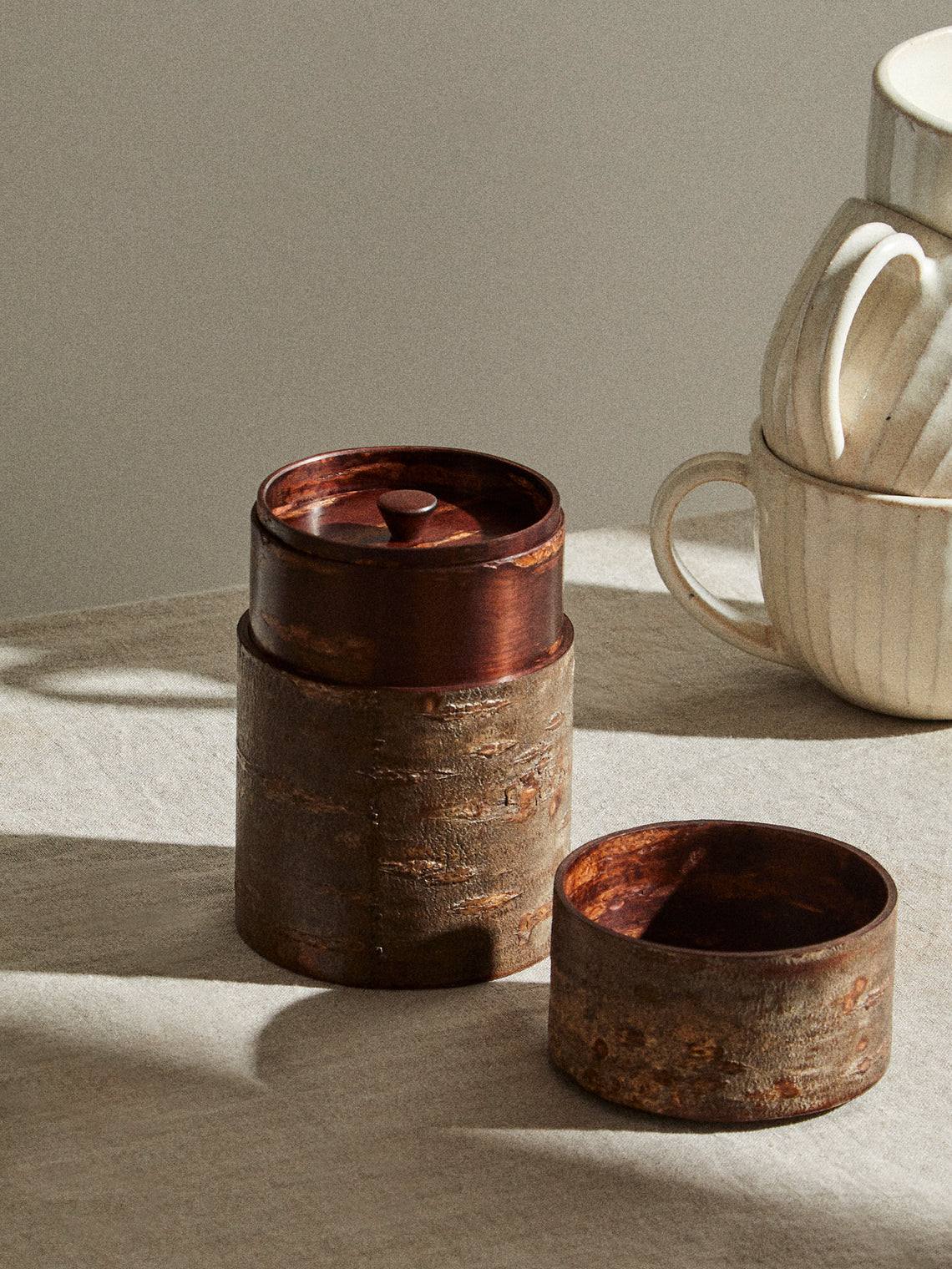 Denshiro - Natural Cherry Bark Tea Canister - Brown - ABASK