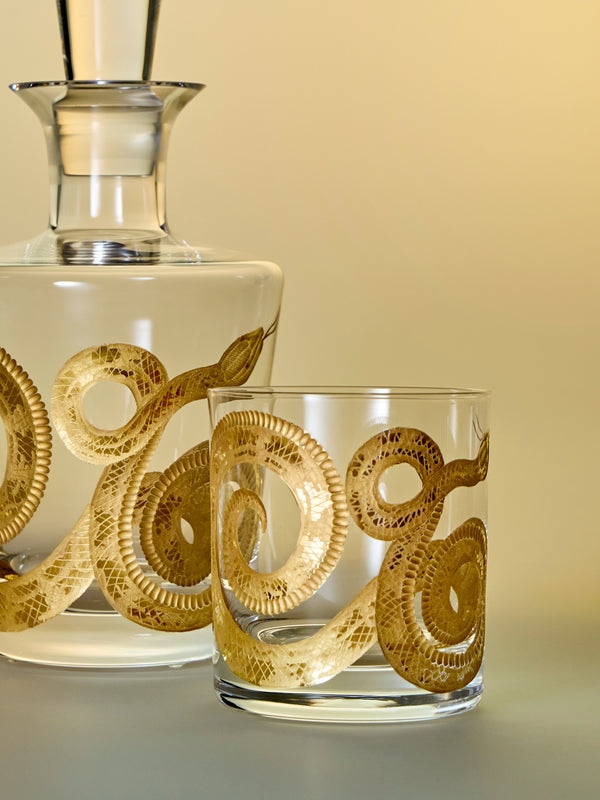 Artel - Cabinet of Curiosities Hand-Engraved Gilded Crystal Double Old Fashioned Tumbler - Gold - ABASK