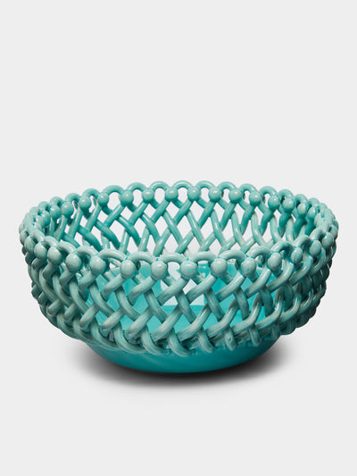 Maison Pichon Uzès - Hand-Glazed Ceramic Braided Serving Bowl -  - ABASK - 