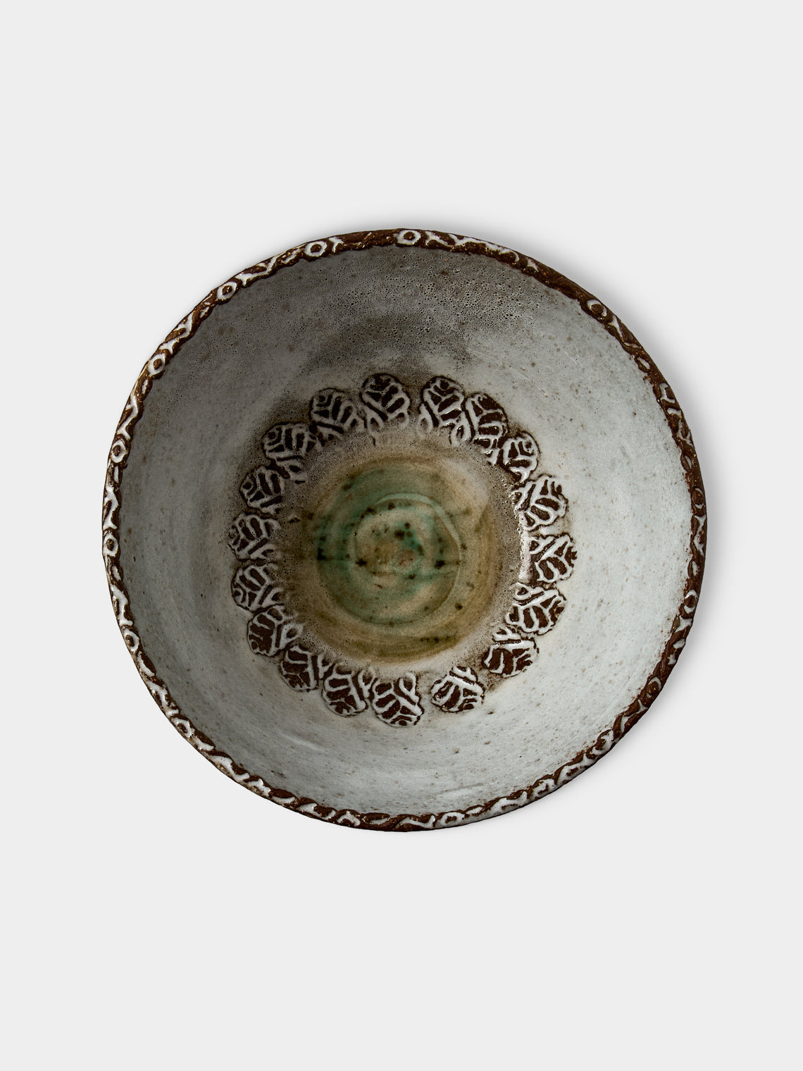 Antique and Vintage - 1950s Robert Thiry Ceramic Bowl - Gray - ABASK