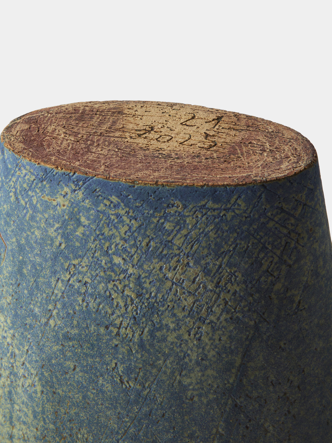 Linda Ouhbi - 21/2025 Hand-Built Stoneware Vase (15.5in/39cm) - Blue - ABASK