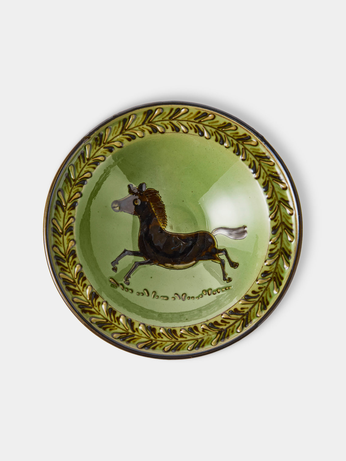 Poterie d’Évires - Animals Hand-Painted Ceramic Breakfast Bowls (Set of 4) - Green - ABASK