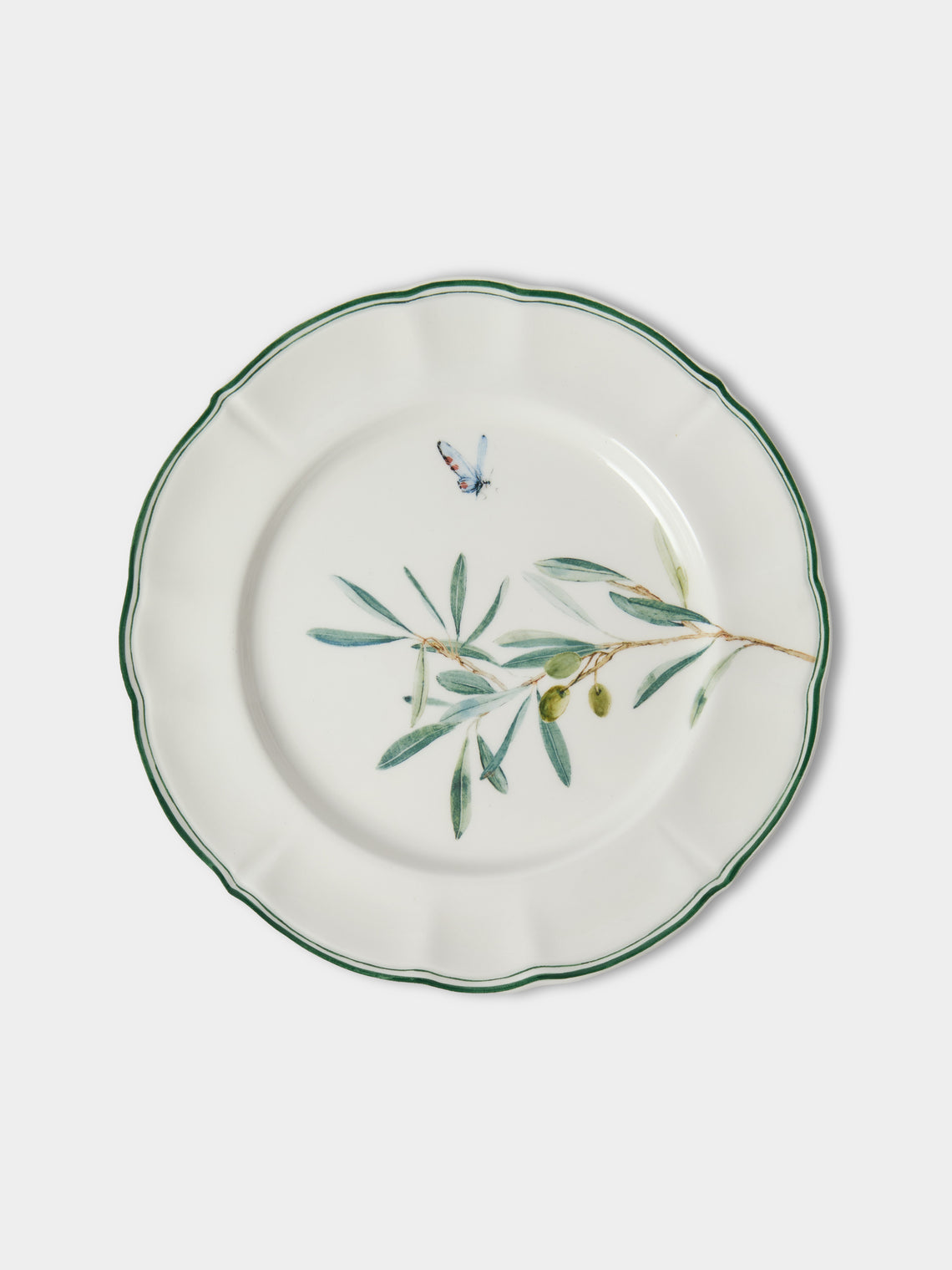 Laboratorio Paravicini - | Set of 6 | Ulivi Ceramic Dessert / Salad Plates (9in/23cm) - Green - ABASK