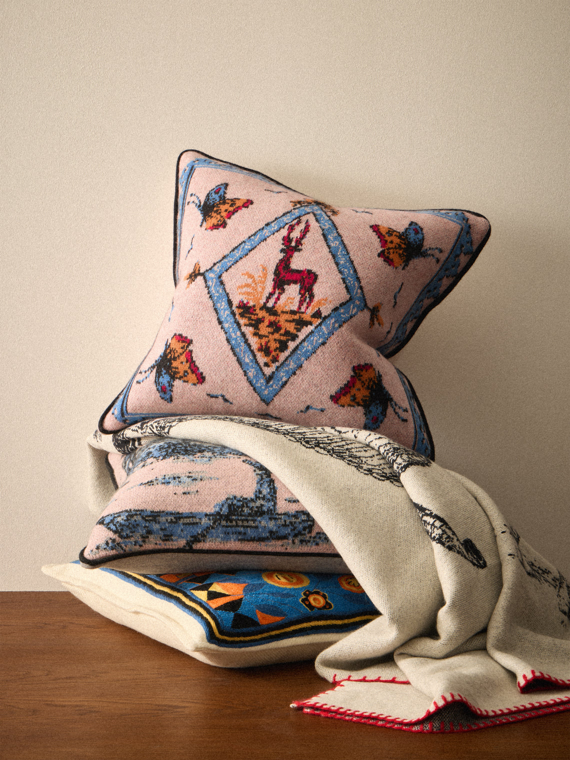 Saved NY - Animals Cashmere Pillow (21.5in/55cm) - Multiple - ABASK