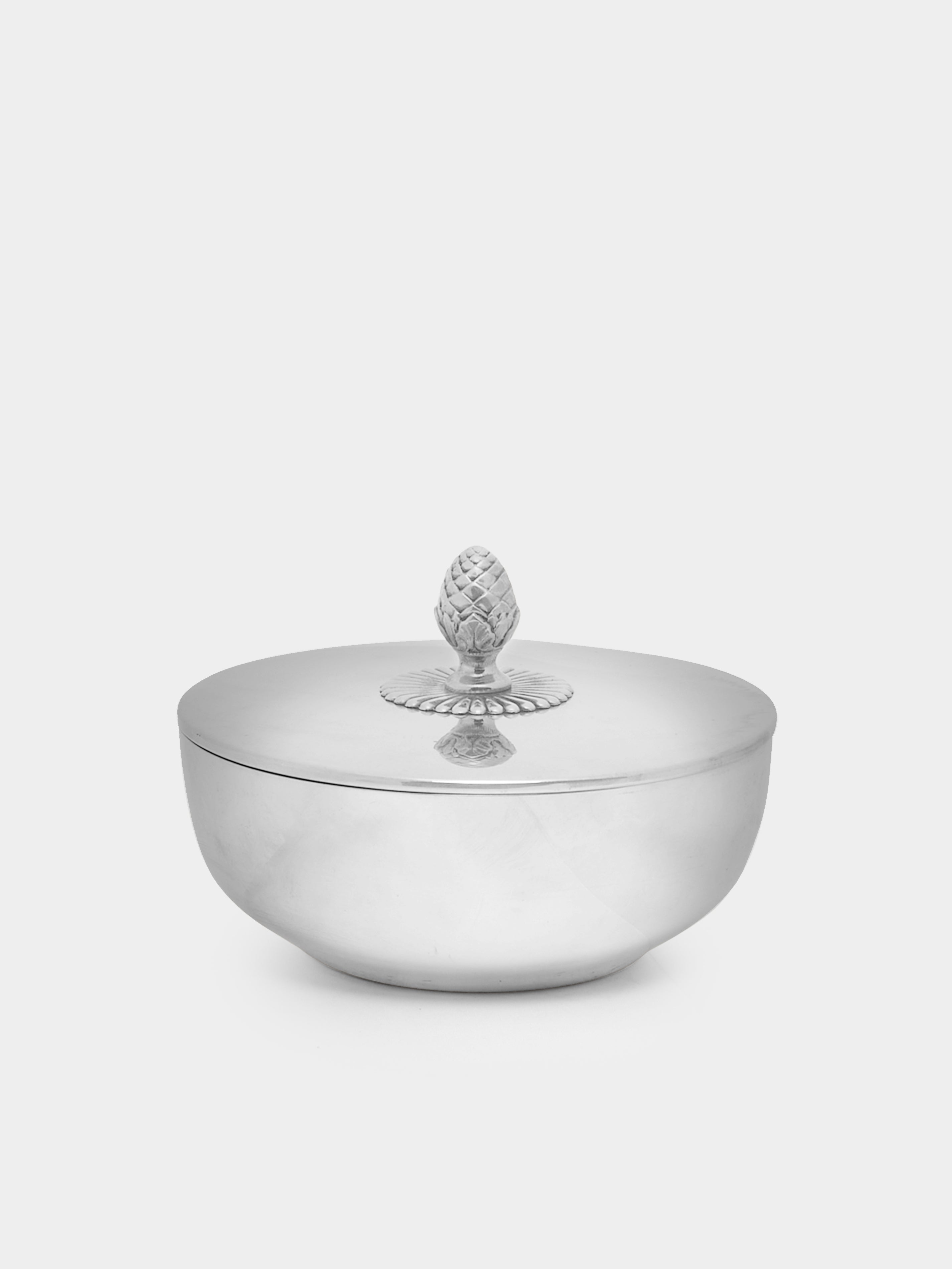 Pure Silver Round Box Silver 1950s Solid Silver Round Box by Antique and Vintage | ABASK