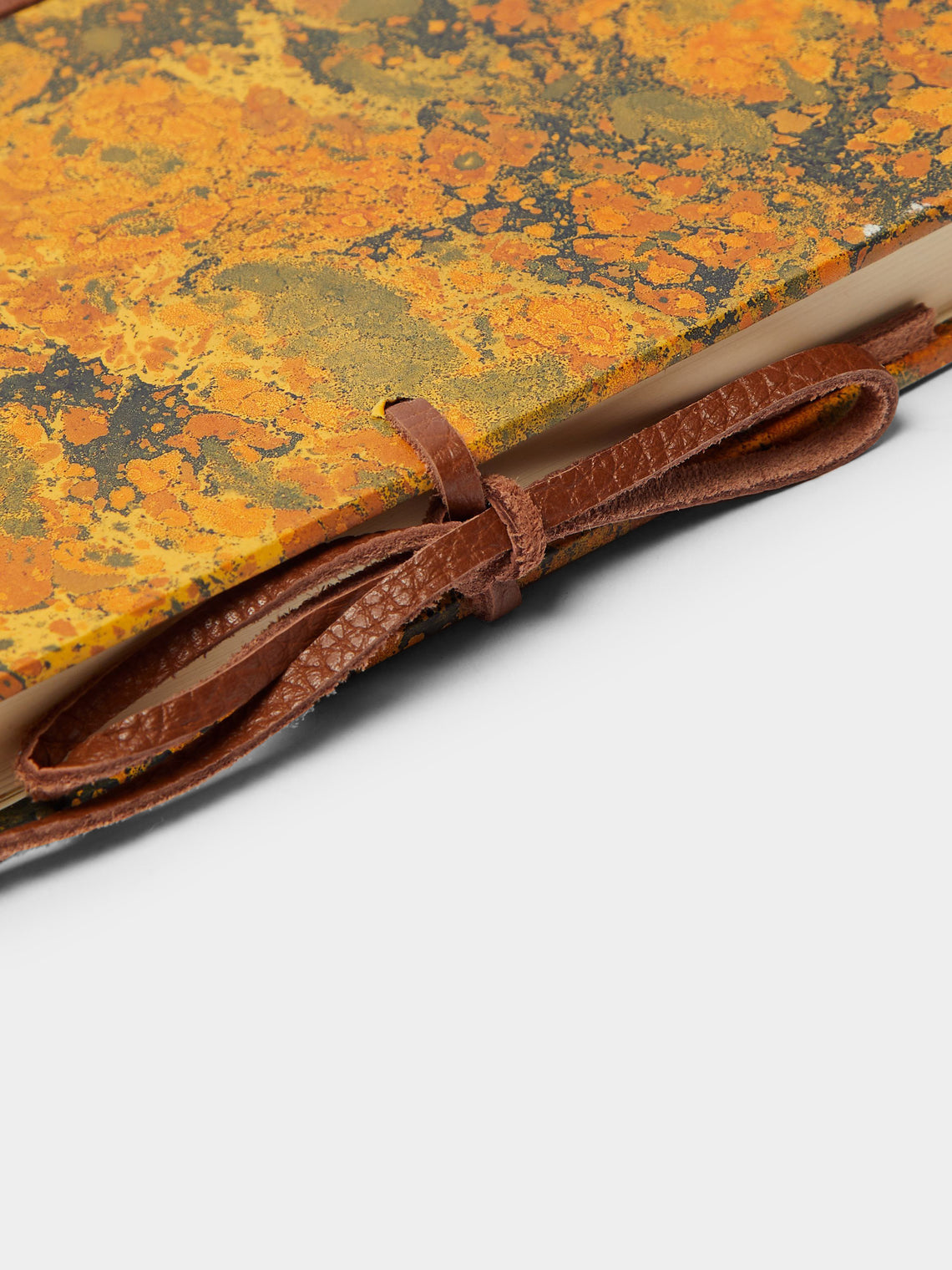 Hand-Marbled Leather Bound Notebook