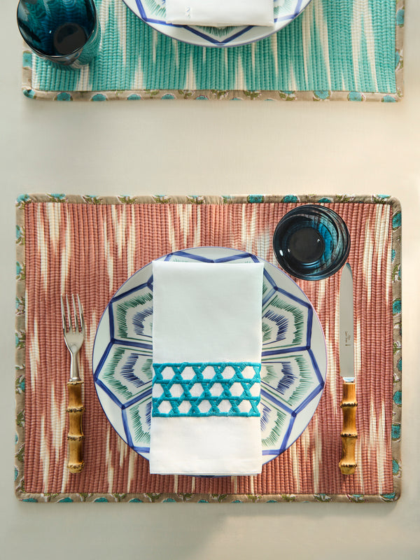 The Table Love - The Breakfast Handwoven Cotton Reversible Placemats (Set of 4) -  - ABASK