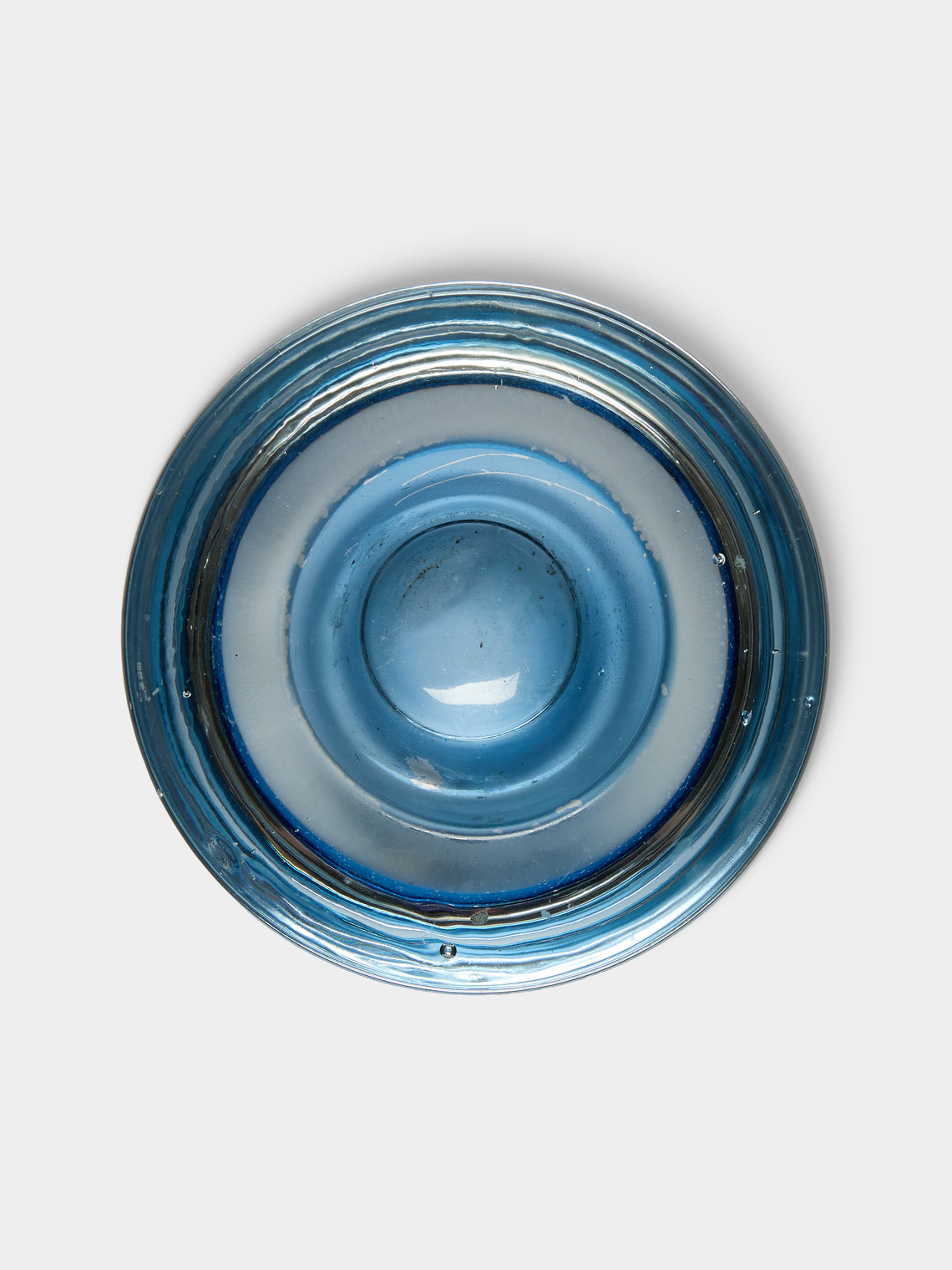 Antique and Vintage - 1960s Murano Glass Ashtray - Blue - ABASK