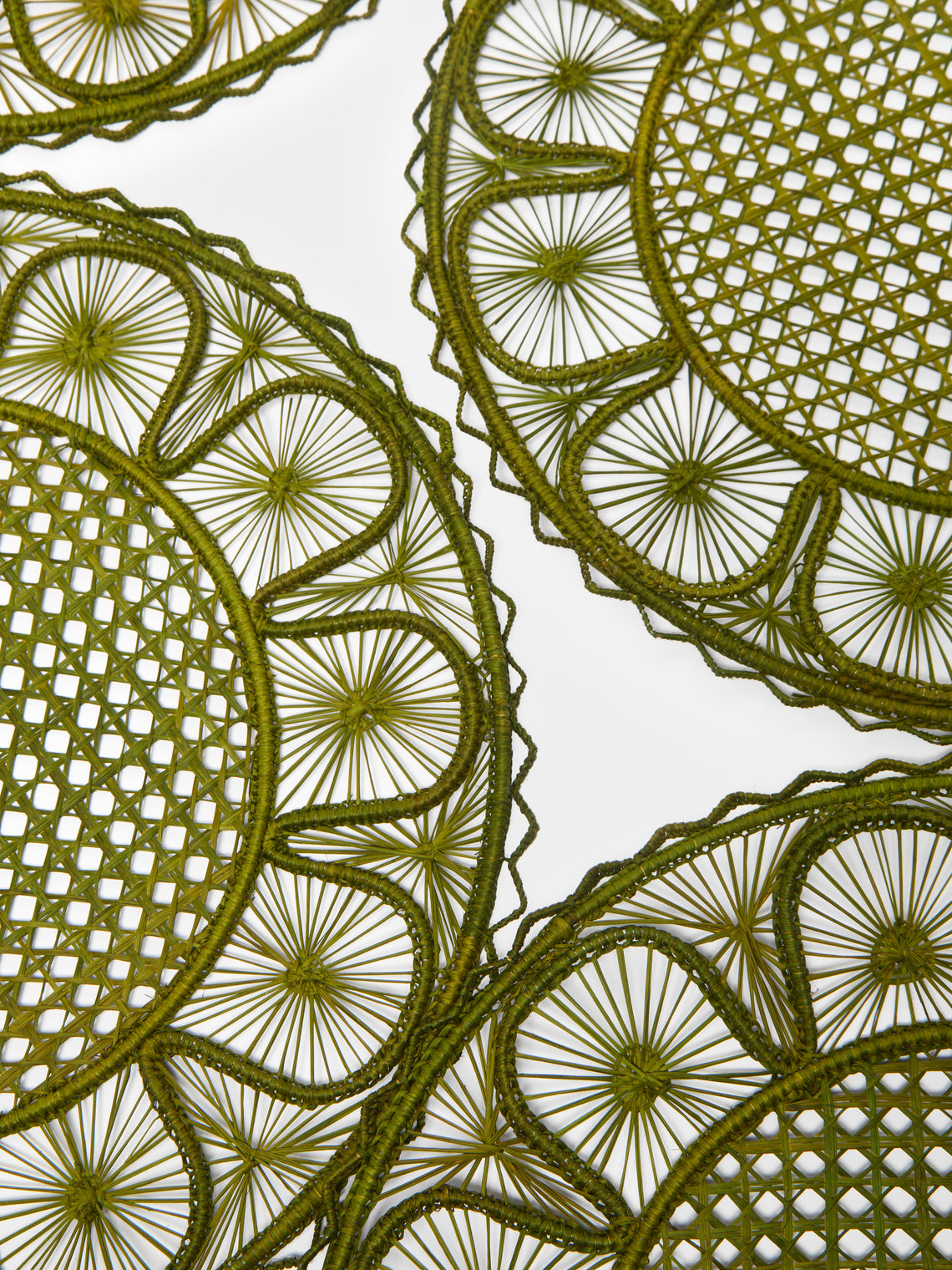 Coro Cora - Nube Handwoven Iraca Palm Placemats (Set of 4) -  - ABASK