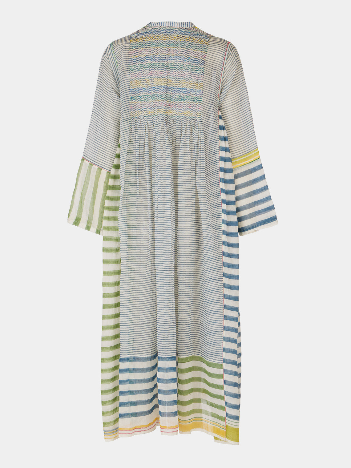 Injiri - Amber 88 Hand-Loomed Cotton and Silk Dress - Multiple - ABASK