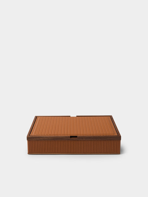 Pinetti - Astrea Leather Small Storage Box - camel - ABASK - 