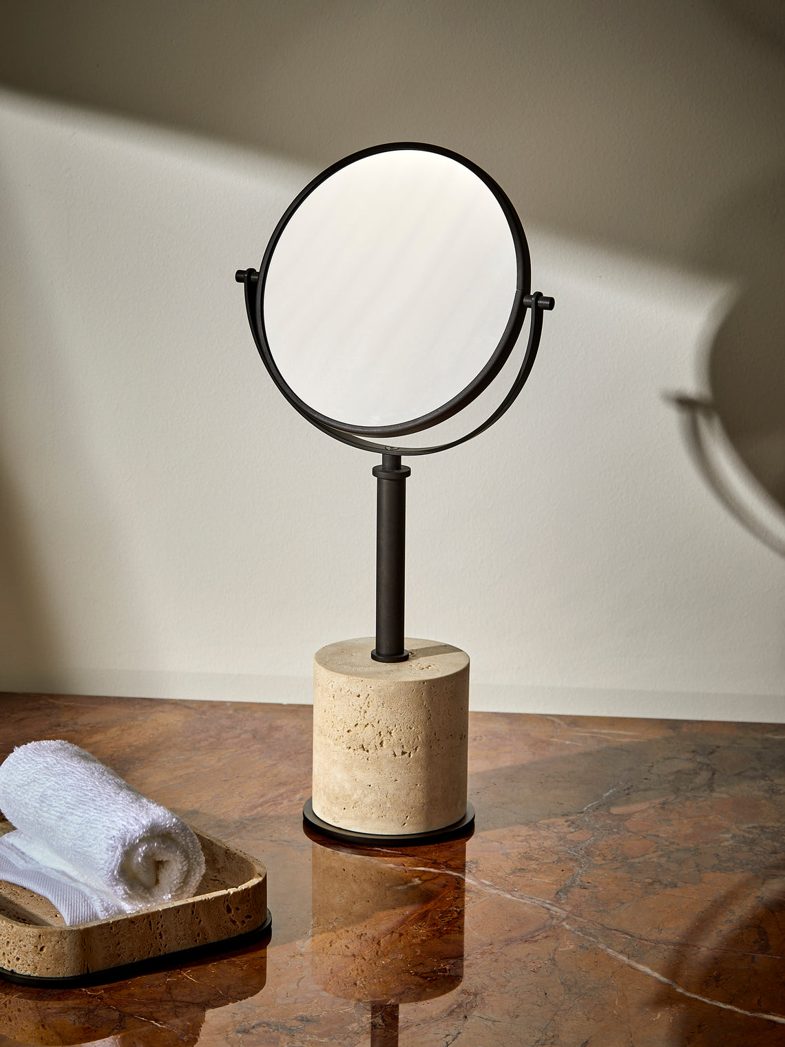 Giobagnara - Positano Marble Freestanding Mirror - Natural - ABASK