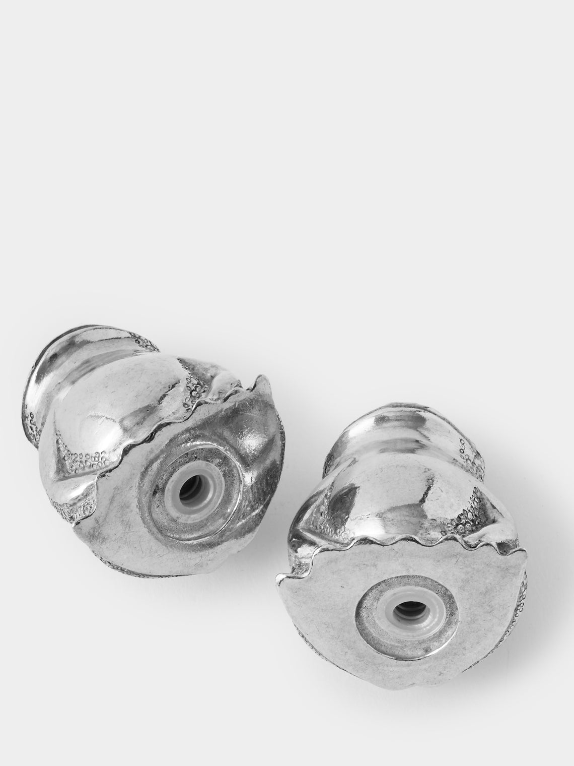 Au Bain Marie - | Set of 2 | Frog Pewter Salt and Pepper Shakers - Silver - ABASK