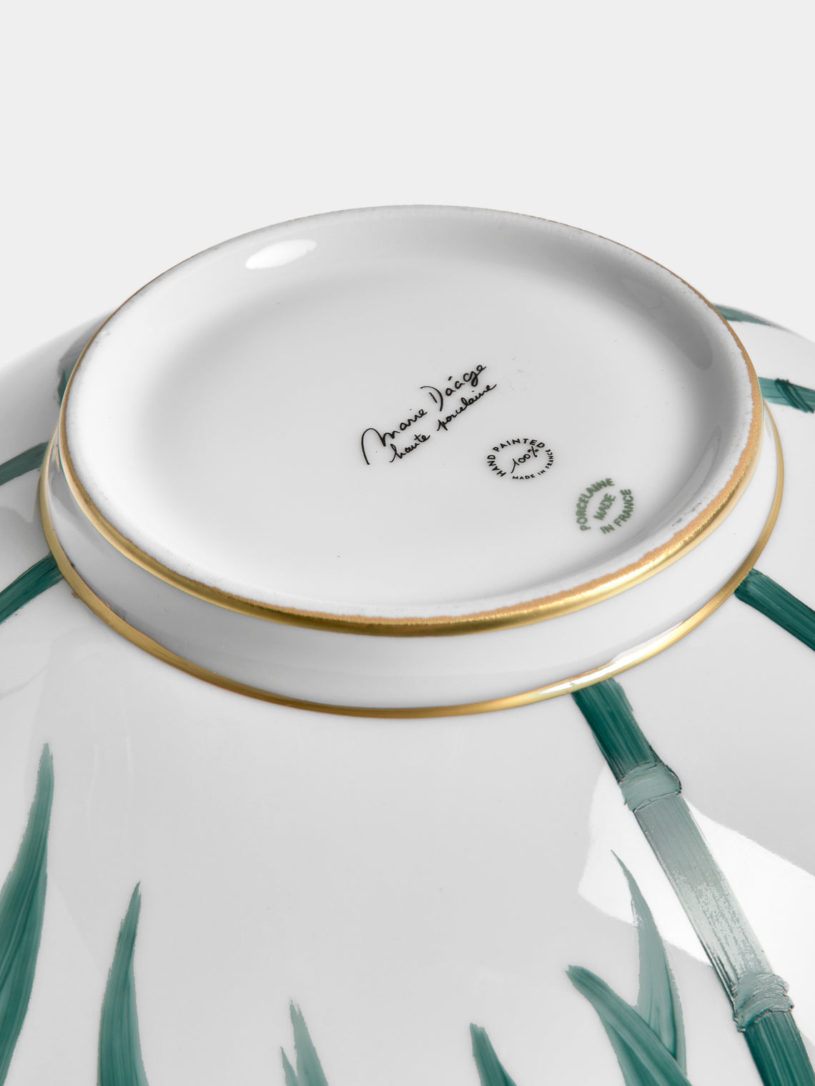 Marie Daage - Jardin d'Arashiyama Hand-Painted Porcelain Serving Bowl - White - ABASK