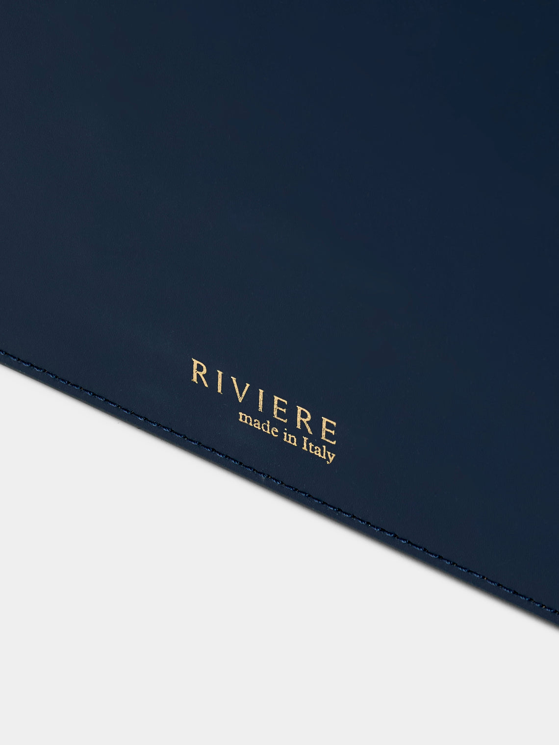 Riviere - Barcelona Water-Resistant Leather Laundry Basket - Navy - ABASK