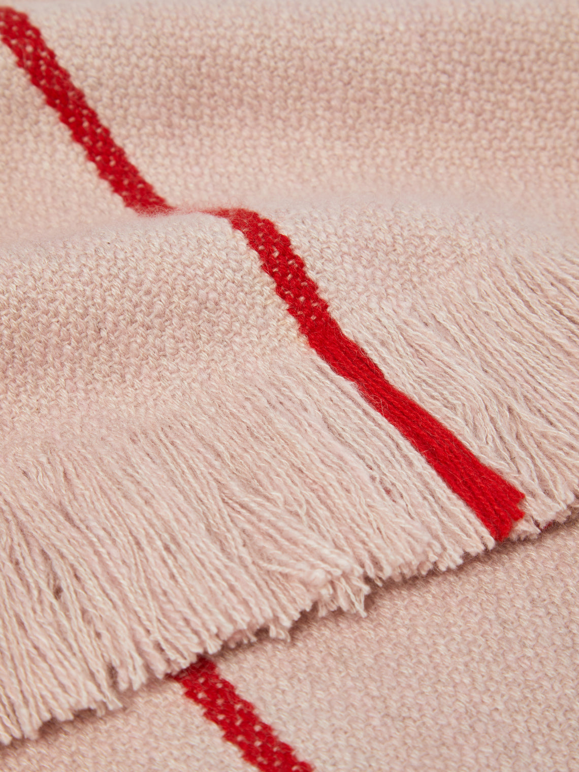 Otherways - 3 Lines Handwoven Yak Blanket (79in/2m) - Pink - ABASK