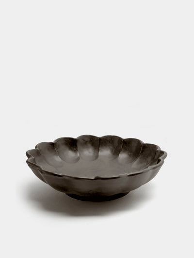 Kaneko Kohyo - Rinka Ceramic Large Bowls (Set of 4) - Black - ABASK - 