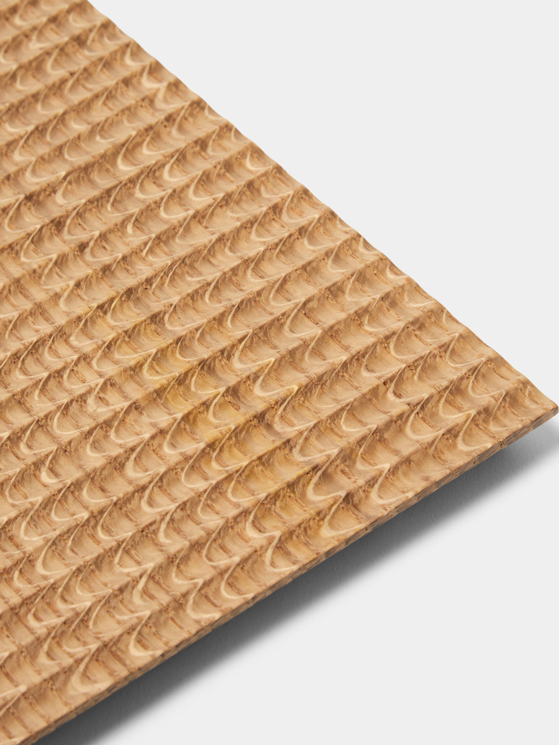 Mori Kougei - Tsuki-Jiri Oak Sushi Plate (12.5in/32cm) - Brown - ABASK