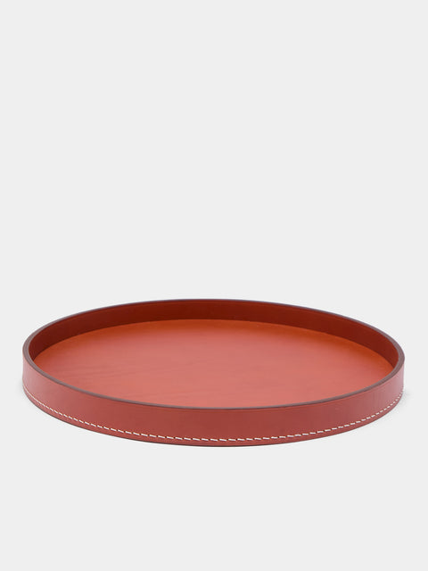 Les Few - Armance Leather Round Tray -  - ABASK - 