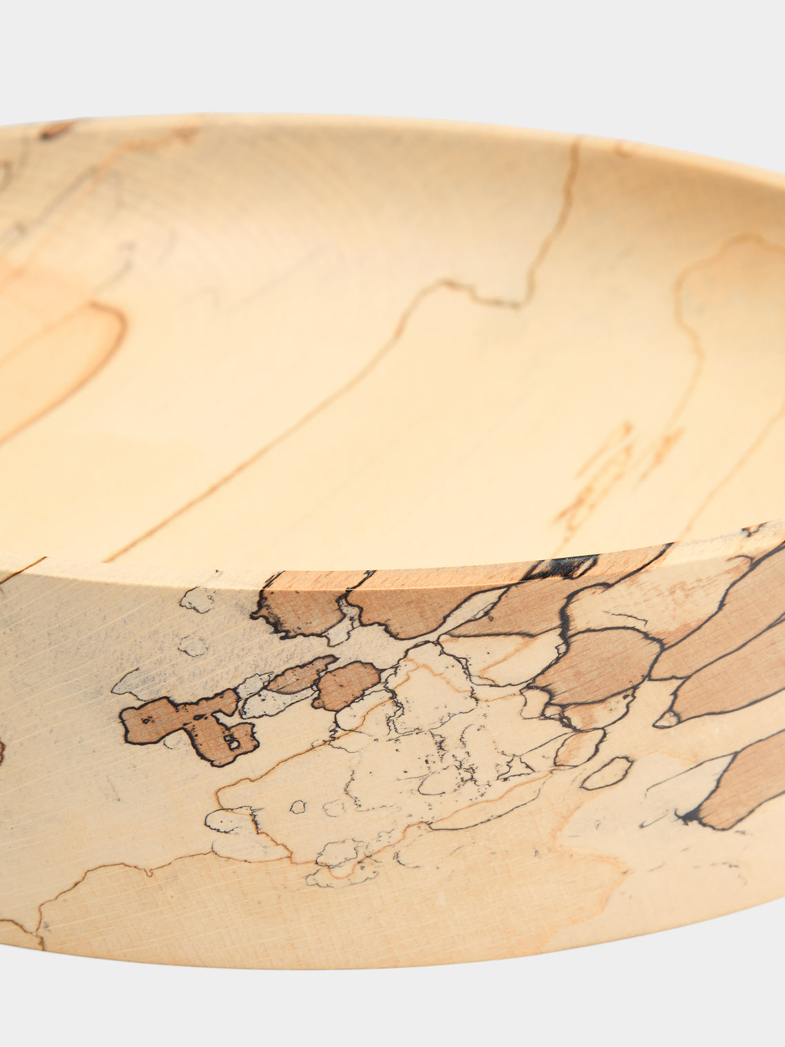 Bird & Branch - Hand-Turned Spalted Beech Large Bowl - Natural - ABASK