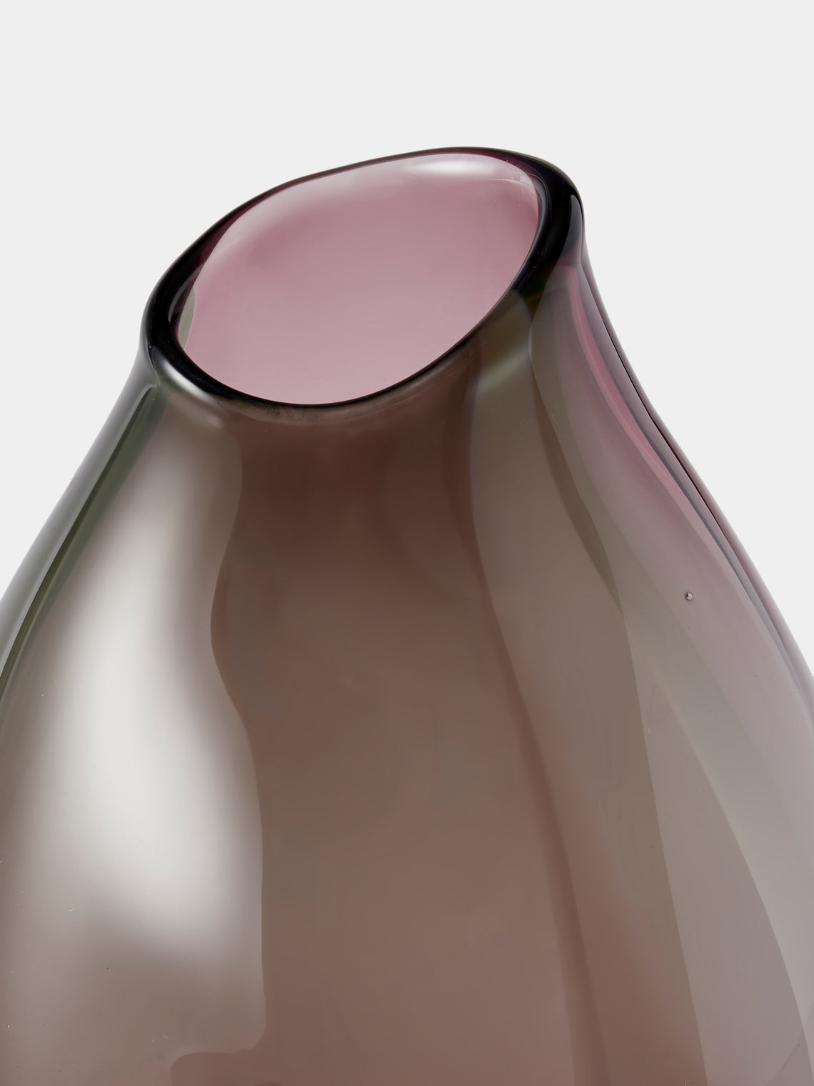 Michèle Oberdieck - Heather Forest Hand-Blown Glass Vase (12.5in/32cm) - Brown - ABASK