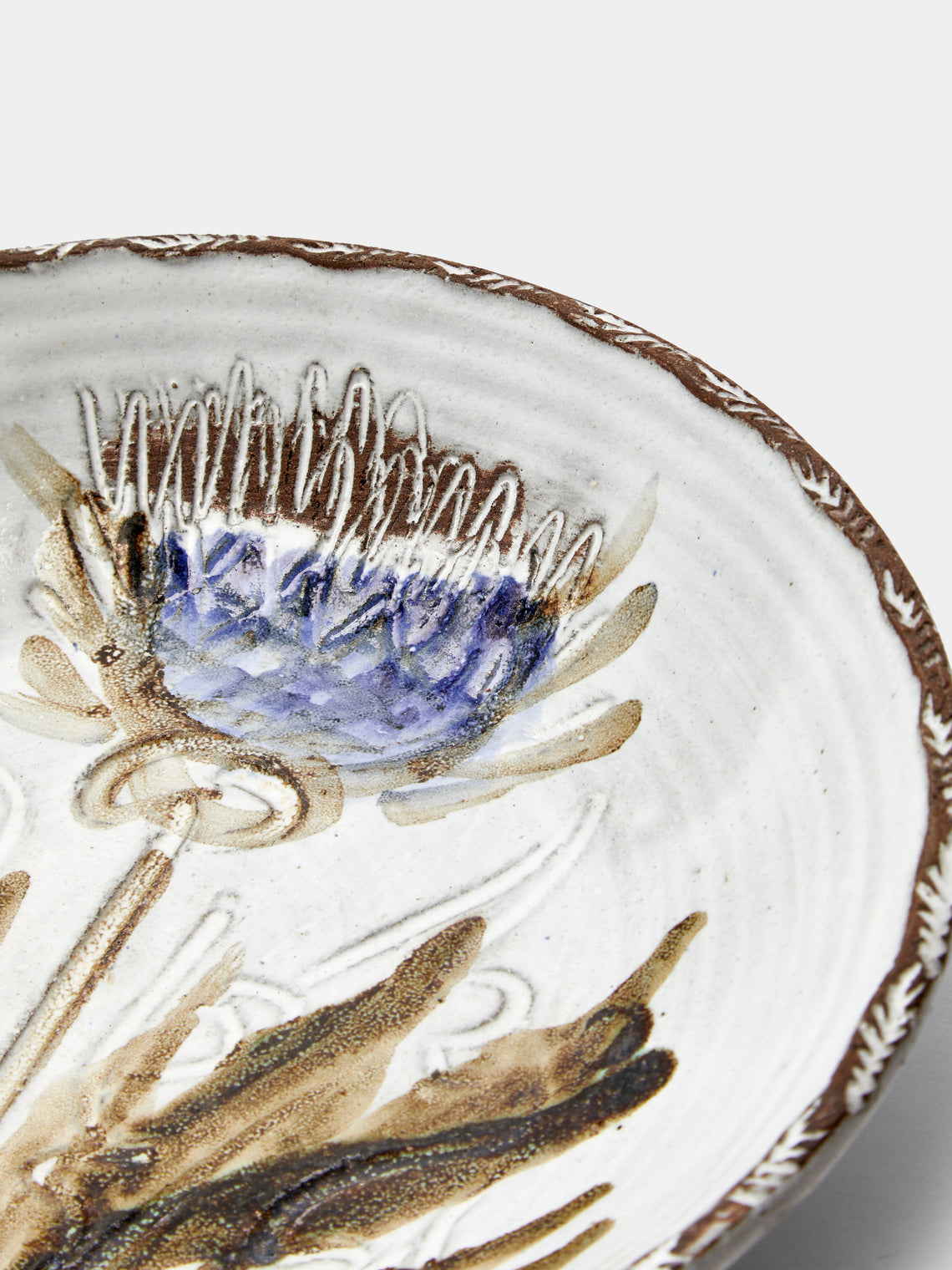 Antique and Vintage - 1950s Albert Thiry Ceramic Bowl - White - ABASK