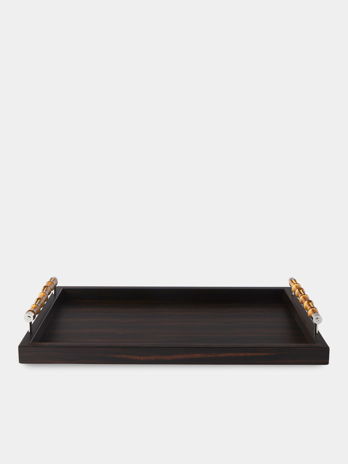 Riviere - Frida Ebony and Bamboo Tray (23.5in/60cm) - Brown - ABASK